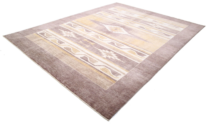 Hand Knotted Navajo Modcar Wool Rug 8' 11" x 11' 8" - No. AT67317