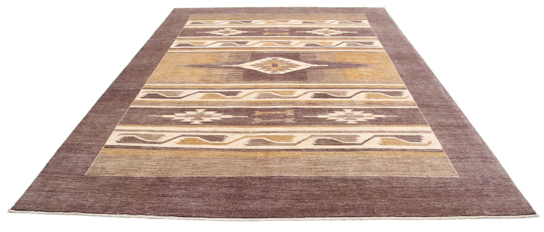 Hand Knotted Navajo Modcar Wool Rug 8' 11" x 11' 8" - No. AT67317