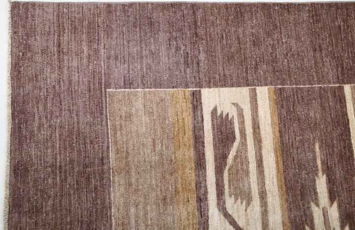 Hand Knotted Navajo Modcar Wool Rug 8' 11" x 11' 8" - No. AT67317