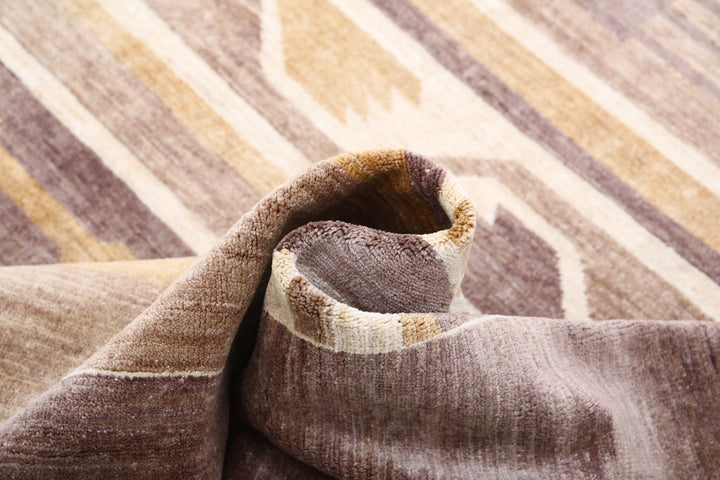 Hand Knotted Navajo Modcar Wool Rug 8' 11" x 11' 8" - No. AT67317