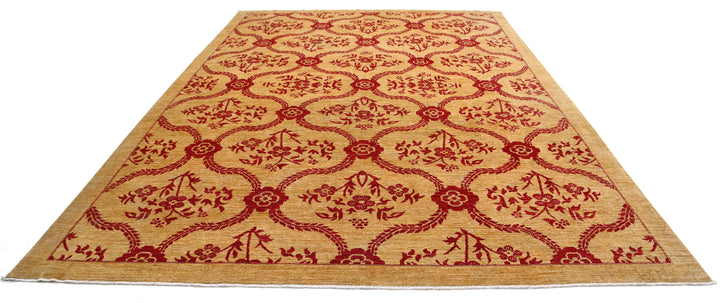 Hand Knotted Modcar Wool Rug 9' 9" x 14' 0" - No. AT48230