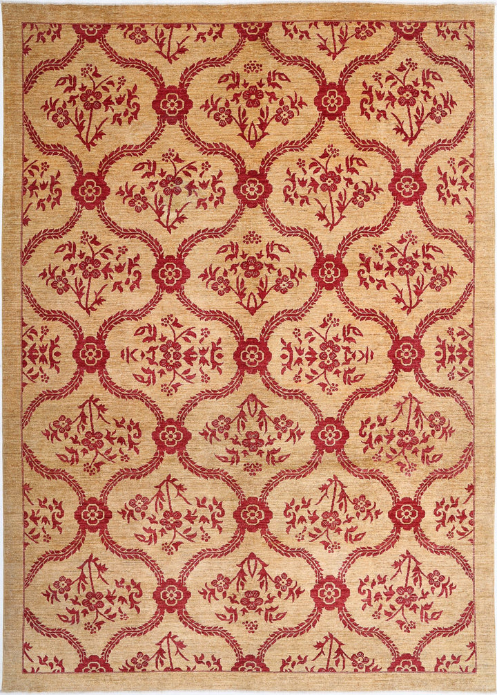 Hand Knotted Modcar Wool Rug 9' 9" x 14' 0" - No. AT48230