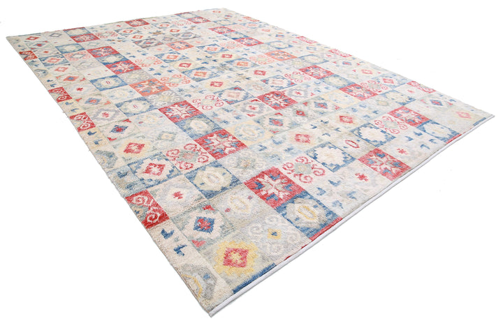 Hand Knotted Tribal Moroccan Wool Rug 10' 7" x 13' 11" - No. AT51712