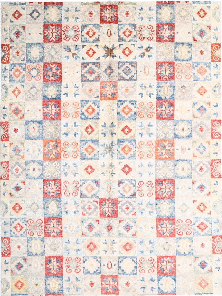 Hand Knotted Tribal Moroccan Wool Rug 10' 7" x 13' 11" - No. AT51712