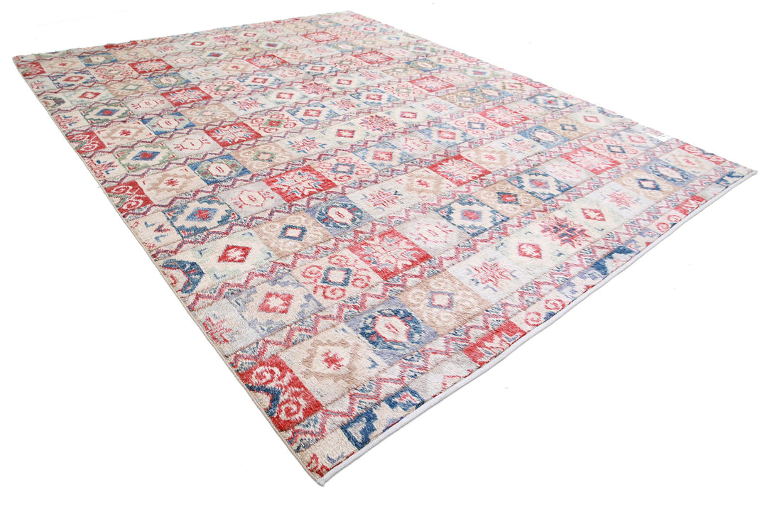 Hand Knotted Tribal Moroccan Wool Rug 10' 8" x 13' 10" - No. AT69910