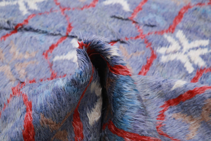 Hand Knotted Tribal Moroccan Wool Rug 10' 7" x 13' 9" - No. AT10541