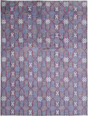 Hand Knotted Tribal Moroccan Wool Rug 10' 7" x 13' 9" - No. AT10541