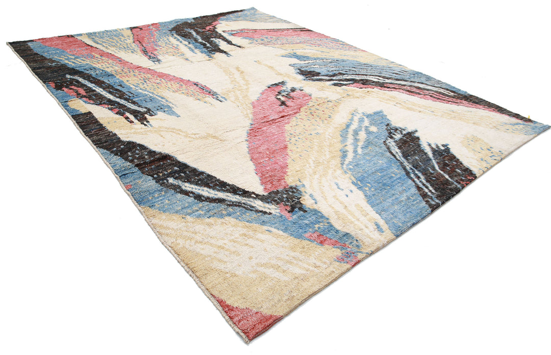 Hand Knotted Tribal Moroccan Wool Rug 10' 0" x 12' 6" - No. AT77872