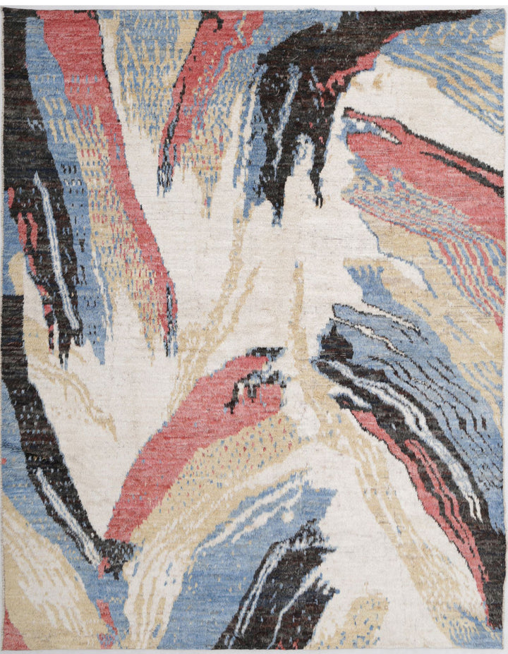 Hand Knotted Tribal Moroccan Wool Rug 10' 0" x 12' 6" - No. AT77872