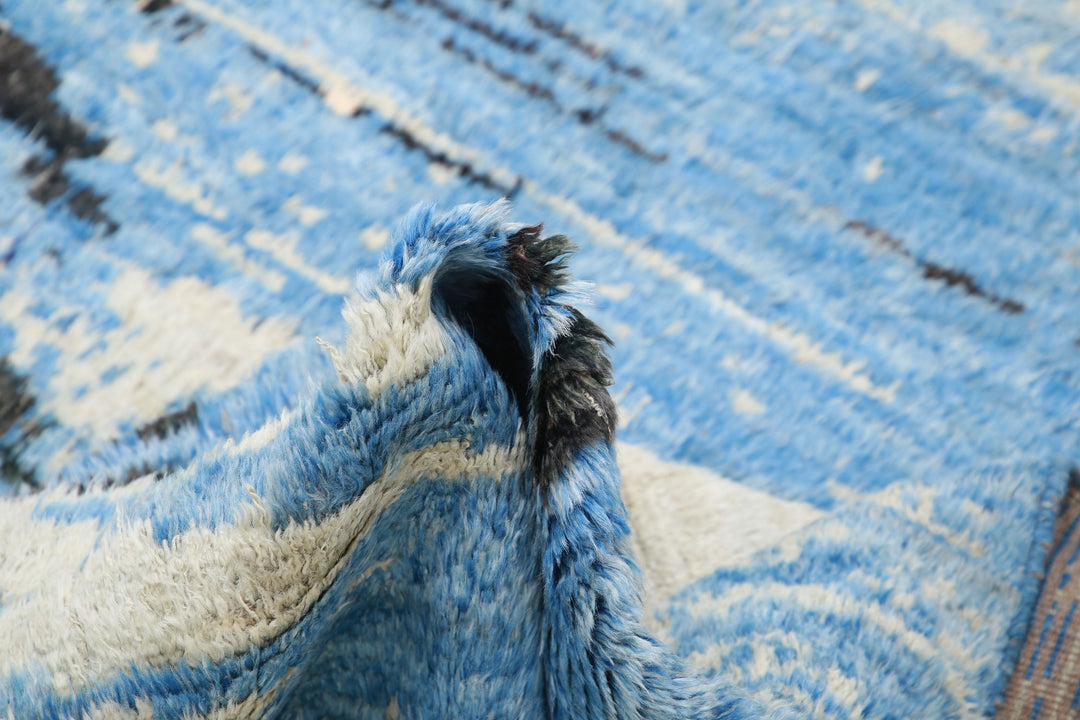 Hand Knotted Tribal Moroccan Wool Rug 6' 3" x 9' 8" - No. AT58049