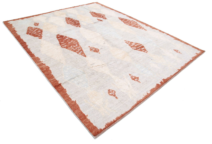 Hand Knotted Tribal Moroccan Wool Rug 8' 2" x 10' 0" - No. AT34290