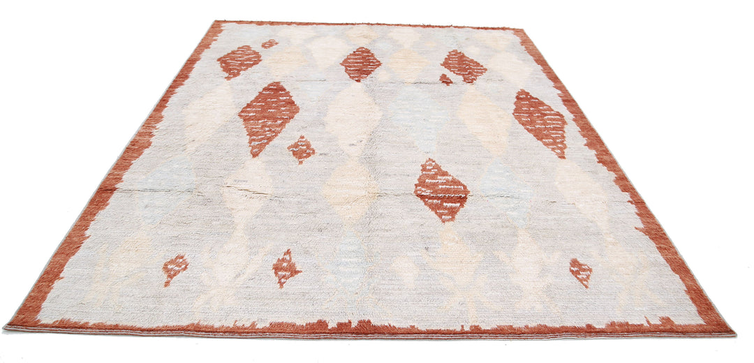 Hand Knotted Tribal Moroccan Wool Rug 8' 2" x 10' 0" - No. AT34290