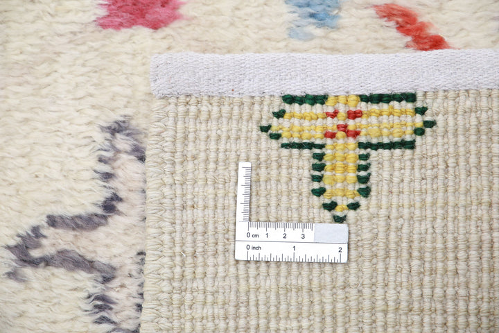 Hand Knotted Tribal Moroccan Wool Rug 4' 11" x 7' 8" - No. AT49774