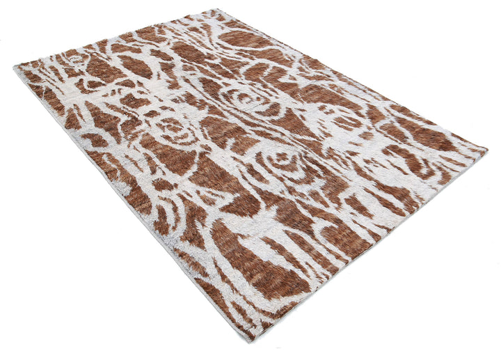 Hand Knotted Tribal Moroccan Wool Rug 5' 1" x 7' 3" - No. AT59096