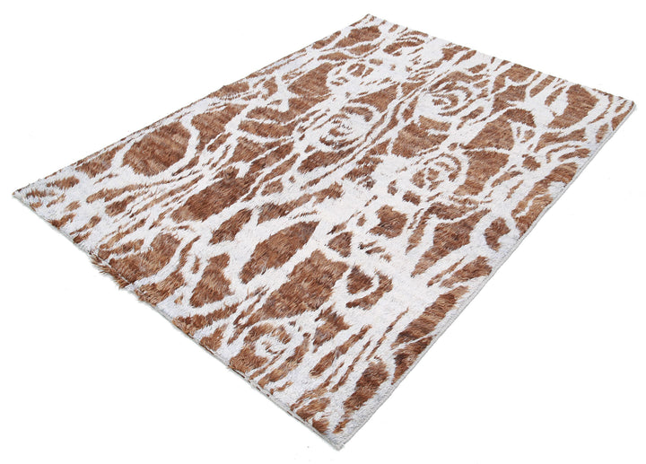 Hand Knotted Tribal Moroccan Wool Rug 5' 1" x 7' 3" - No. AT59096