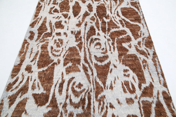 Hand Knotted Tribal Moroccan Wool Rug 5' 1" x 7' 3" - No. AT59096