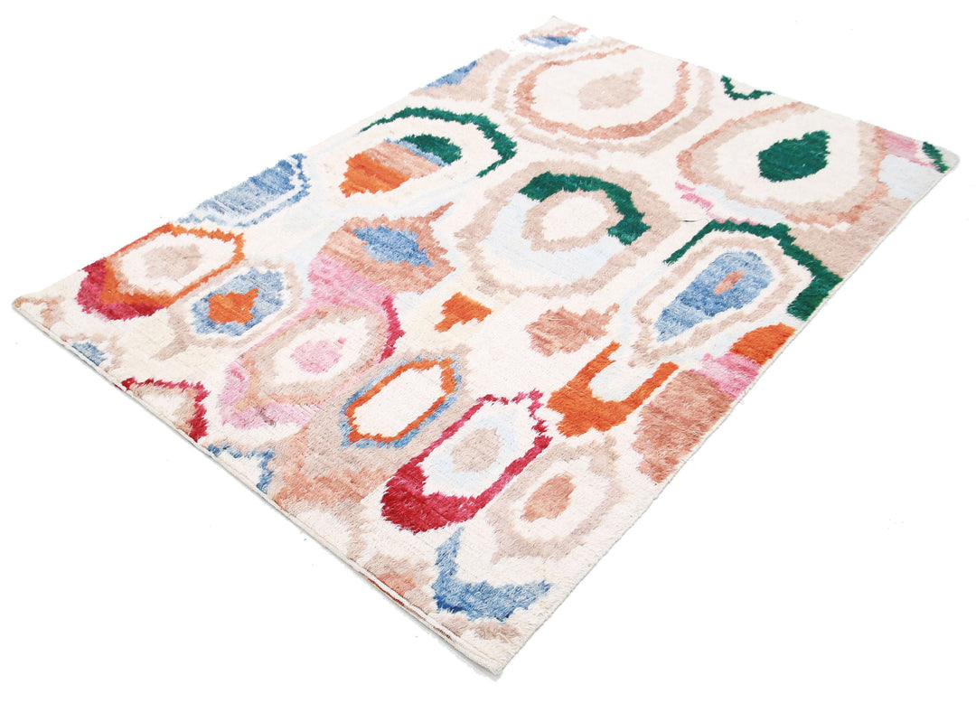 Hand Knotted Tribal Moroccan Wool Rug 4' 9" x 7' 1" - No. AT43457