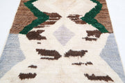 Hand Knotted Tribal Moroccan Wool Rug 4' 1" x 6' 0" - No. AT58795