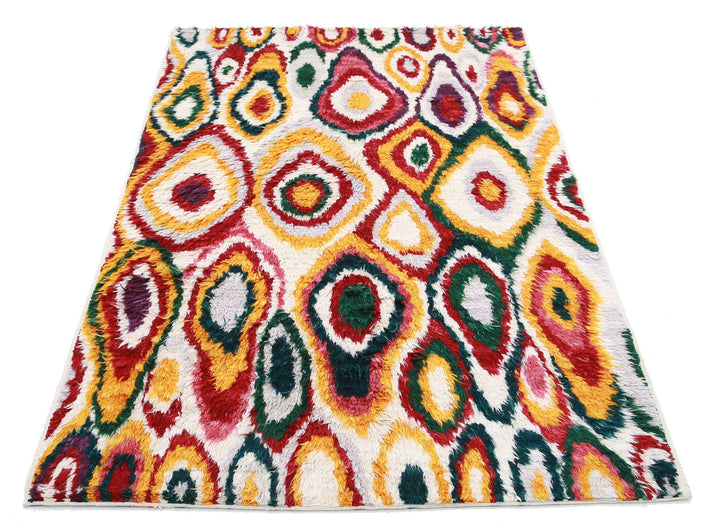 Hand Knotted Tribal Moroccan Wool Rug 3' 11" x 6' 0" - No. AT11690