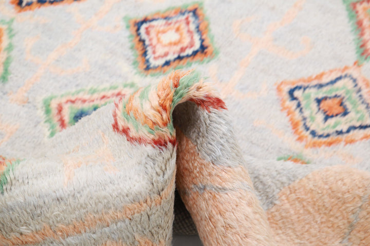 Hand Knotted Tribal Moroccan Wool Rug 4' 2" x 5' 9" - No. AT91572