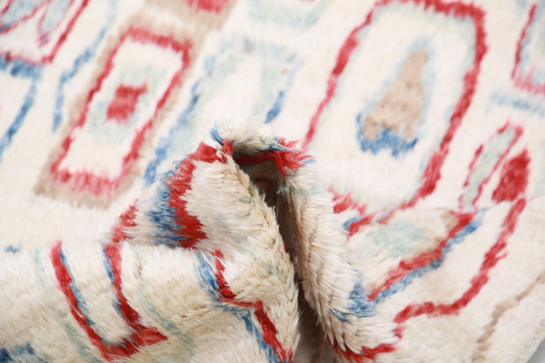 Hand Knotted Tribal Moroccan Wool Rug 3' 9" x 5' 10" - No. AT16330