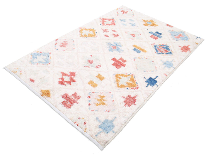 Hand Knotted Tribal Moroccan Wool Rug 3' 11" x 6' 1" - No. AT51764