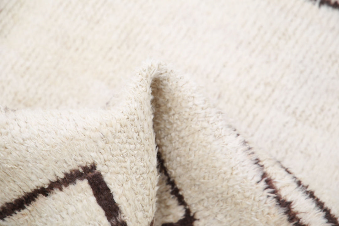 Hand Knotted Tribal Moroccan Wool Rug 3' 10" x 5' 8" - No. AT86791