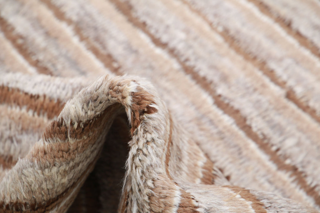 Hand Knotted Tribal Moroccan Wool Rug 4' 2" x 5' 11" - No. AT41404