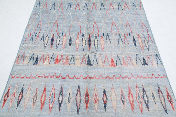 Hand Knotted Tribal Moroccan Wool Rug 2' 11" x 5' 0" - No. AT96925