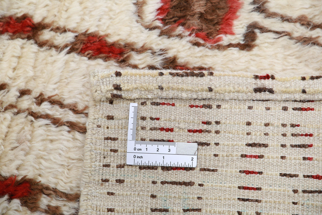 Hand Knotted Tribal Moroccan Wool Rug 3' 0" x 4' 2" - No. AT39804