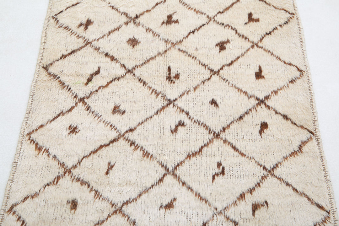 Hand Knotted Tribal Moroccan Wool Rug 2' 7" x 2' 10" - No. AT64761