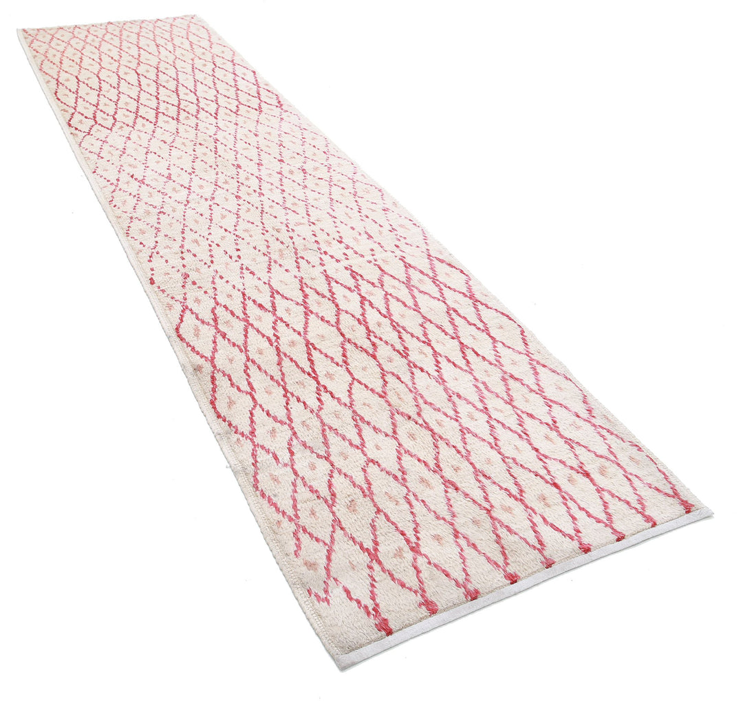 Hand Knotted Tribal Moroccan Wool Rug 2' 11" x 11' 3" - No. AT96396