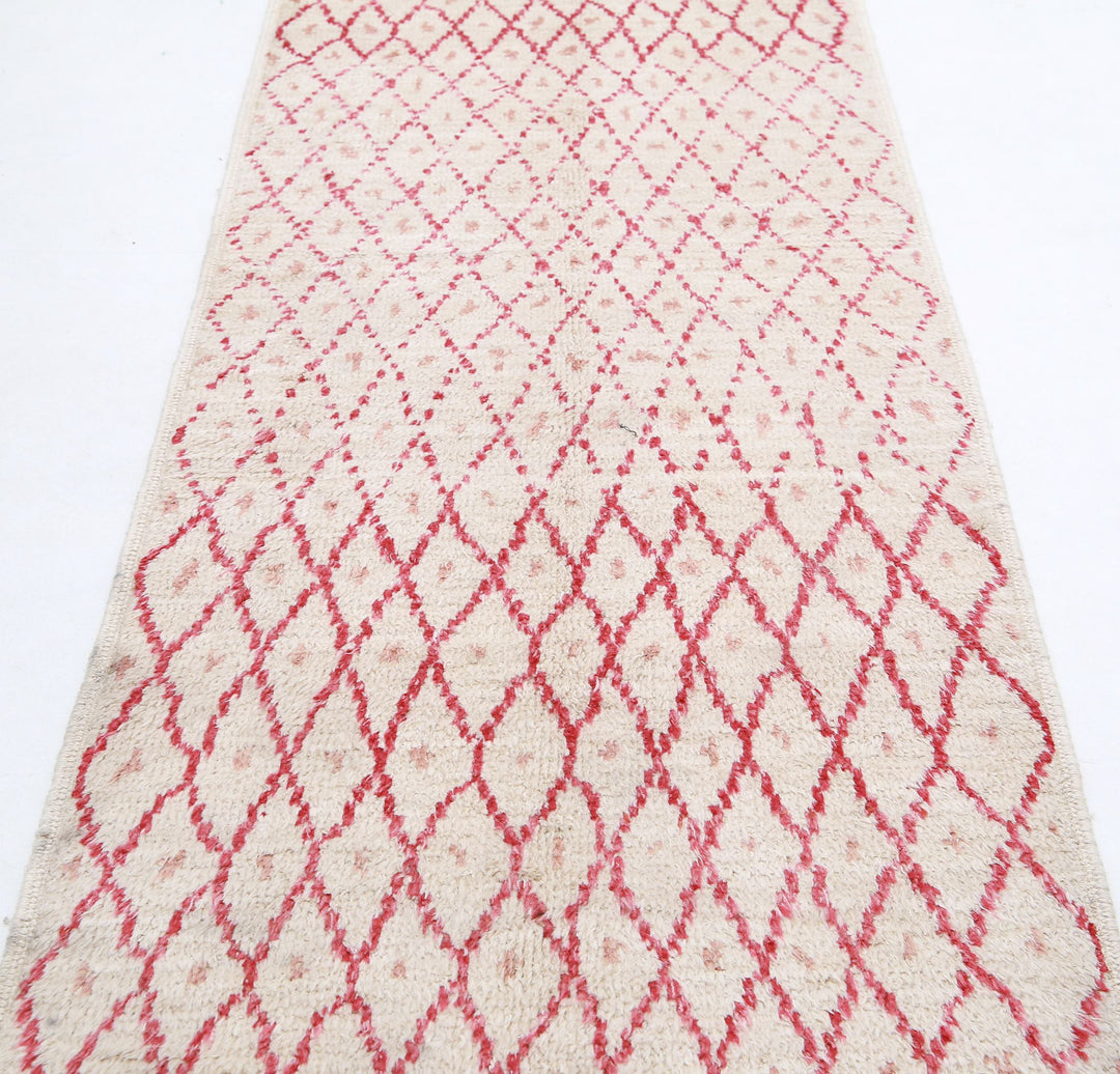 Hand Knotted Tribal Moroccan Wool Rug 2' 11" x 11' 3" - No. AT96396