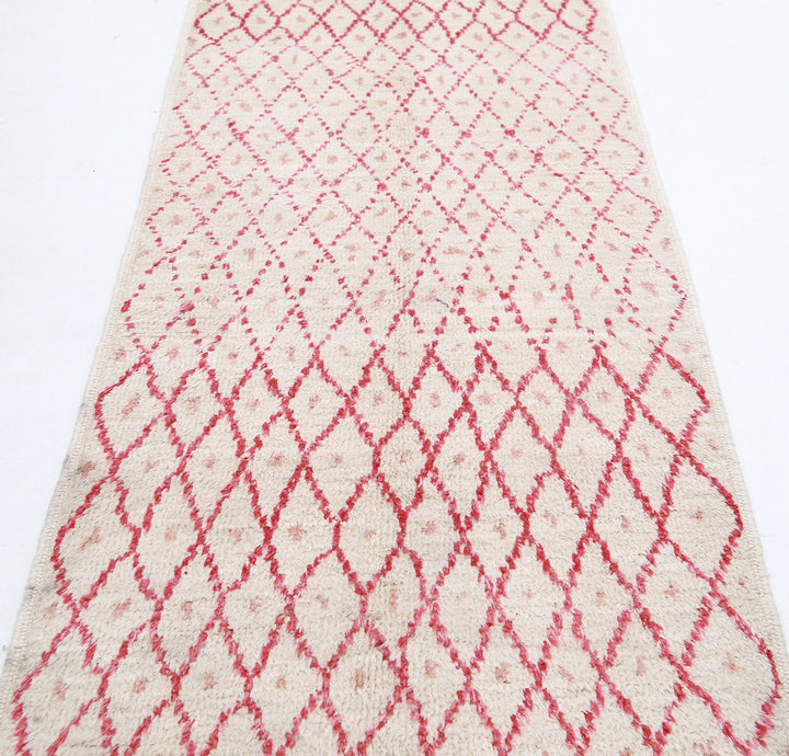 Hand Knotted Tribal Moroccan Wool Rug 2' 11" x 11' 3" - No. AT96396