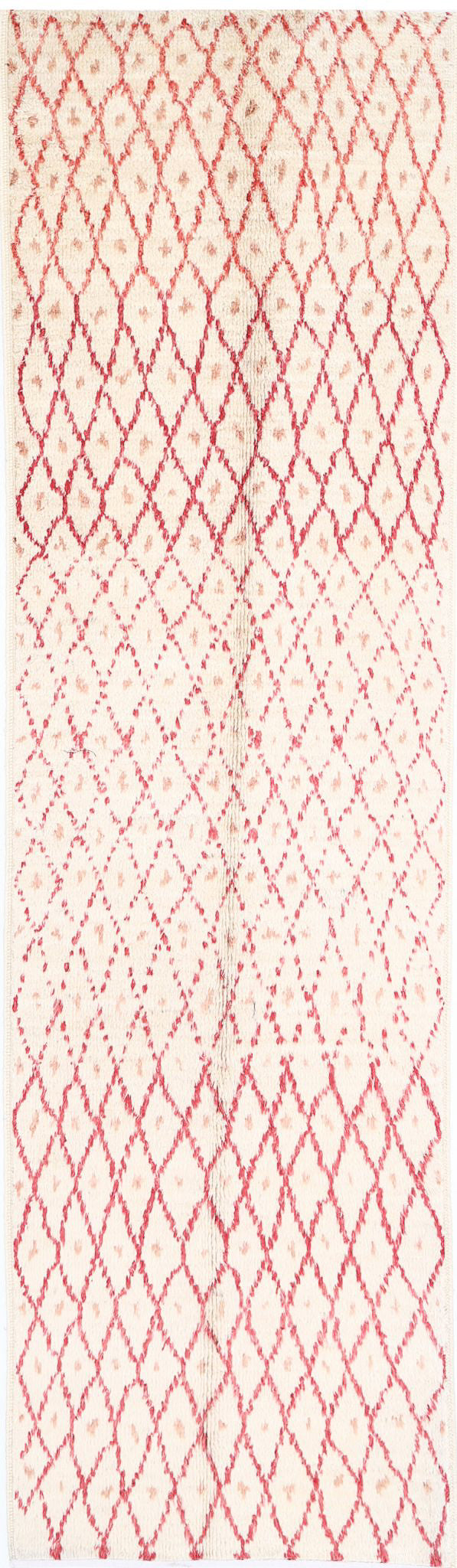 Hand Knotted Tribal Moroccan Wool Rug 2' 11" x 11' 3" - No. AT96396