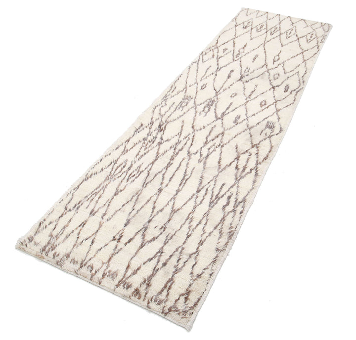 Hand Knotted Tribal Moroccan Wool Rug 2' 7" x 9' 7" - No. AT80720