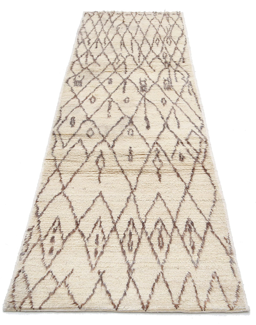 Hand Knotted Tribal Moroccan Wool Rug 2' 7" x 9' 7" - No. AT80720