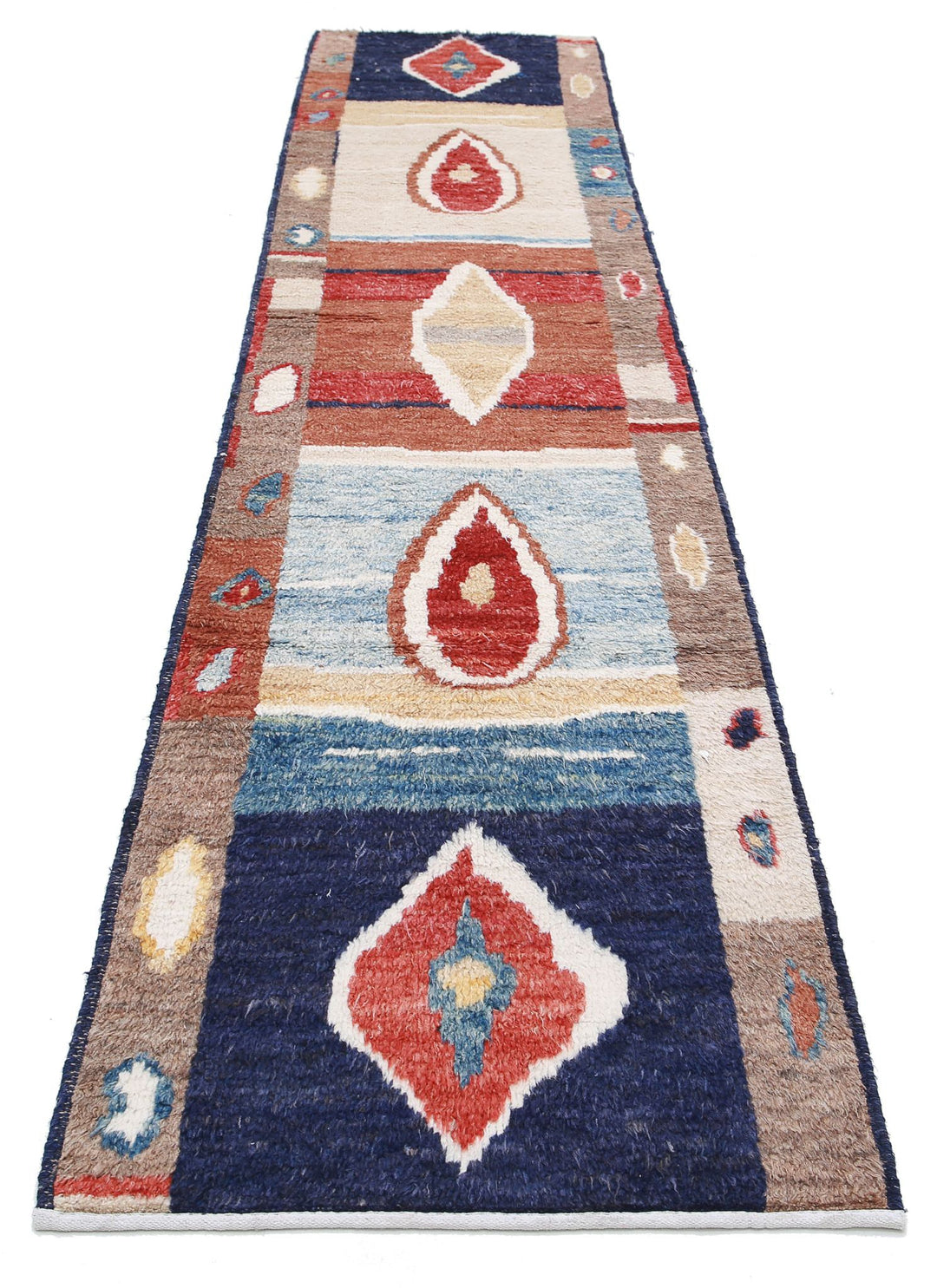 Hand Knotted Tribal Moroccan Wool Rug 2' 9" x 13' 10" - No. AT85956