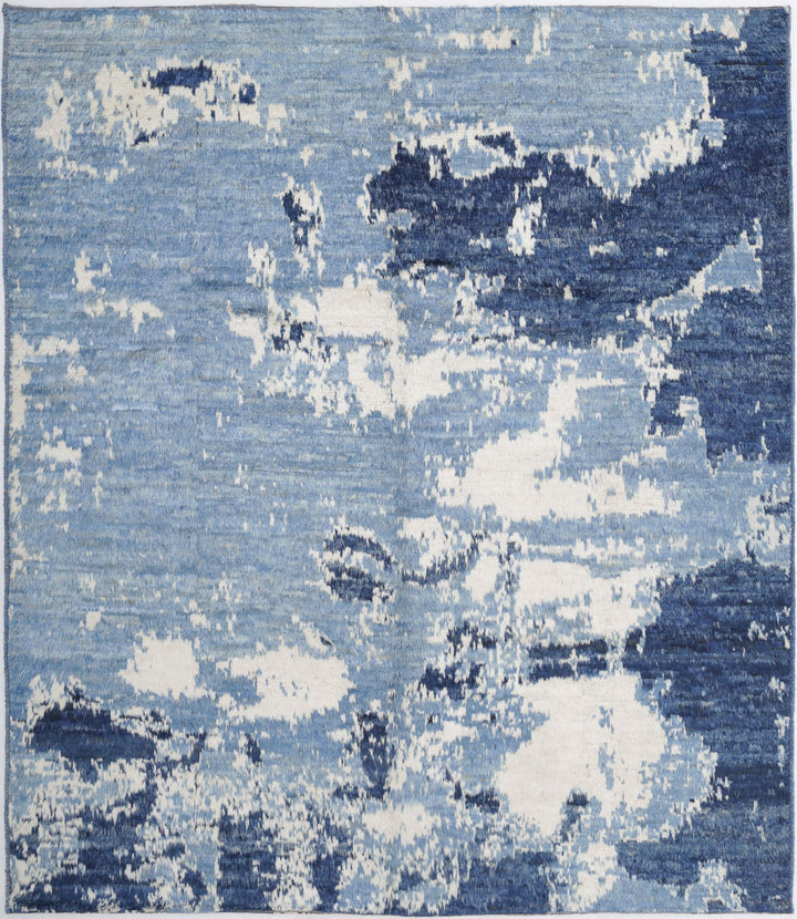 Hand Knotted Tribal Moroccan Wool Rug 8' 0" x 9' 3" - No. AT50483