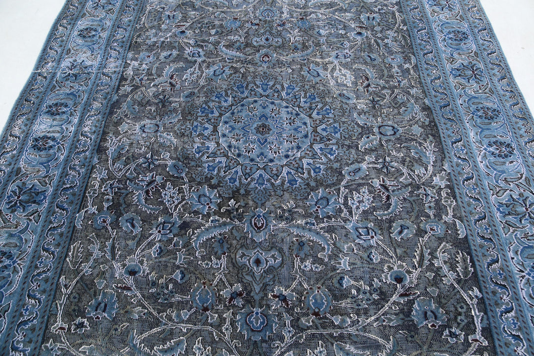Hand Knotted Vintage Persian Nain Wool Rug 6' 5" x 9' 2" - No. AT81764