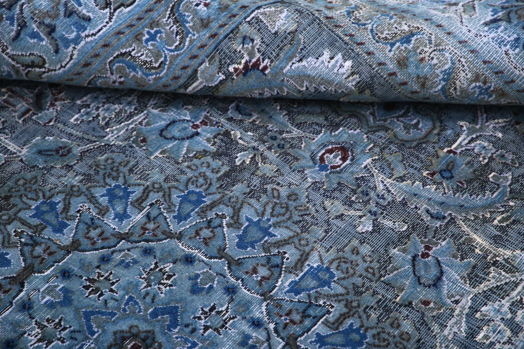 Hand Knotted Vintage Persian Nain Wool Rug 6' 5" x 9' 2" - No. AT81764