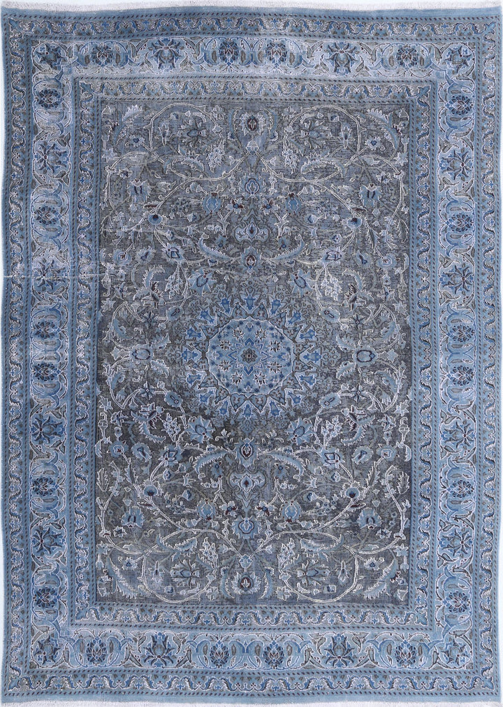 Hand Knotted Vintage Persian Nain Wool Rug 6' 5" x 9' 2" - No. AT81764