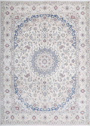 Hand Knotted Vintage Persian Nain Wool Rug 8' 8" x 11' 10" - No. AT38350