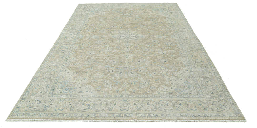 Hand Knotted Vintage Persian Nain Wool Rug 6' 7" x 10' 1" - No. AT19657