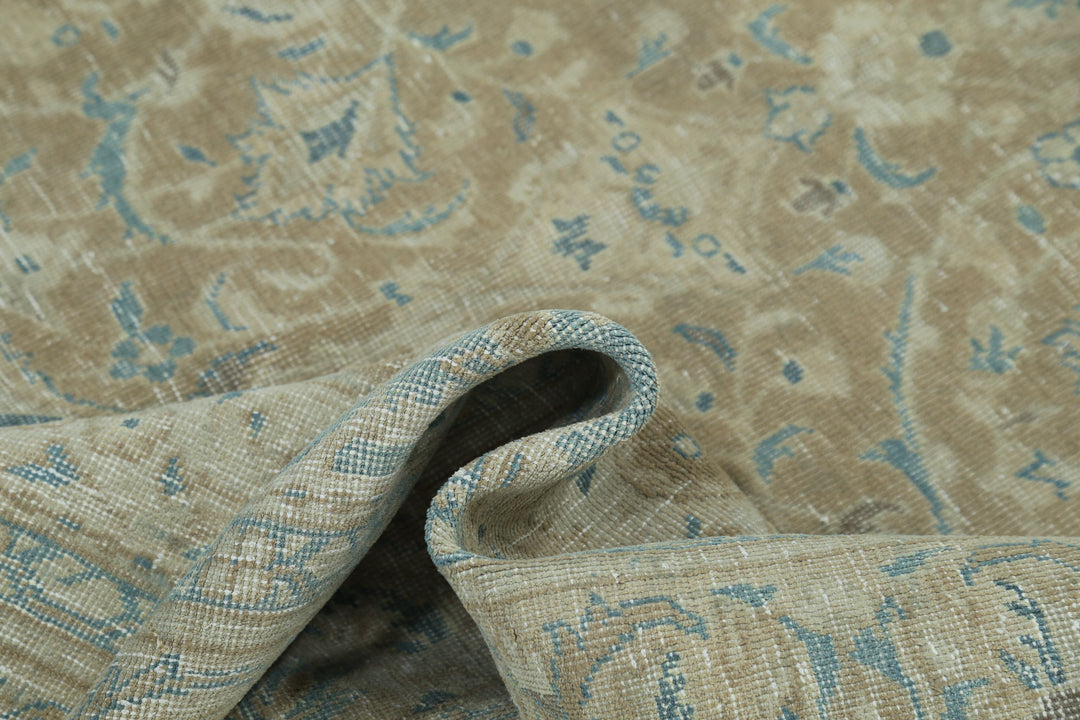 Hand Knotted Vintage Persian Nain Wool Rug 6' 7" x 10' 1" - No. AT19657