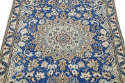 Hand Knotted Vintage Persian Nain Wool & Silk Rug 2' 9" x 4' 5" - No. AT13482