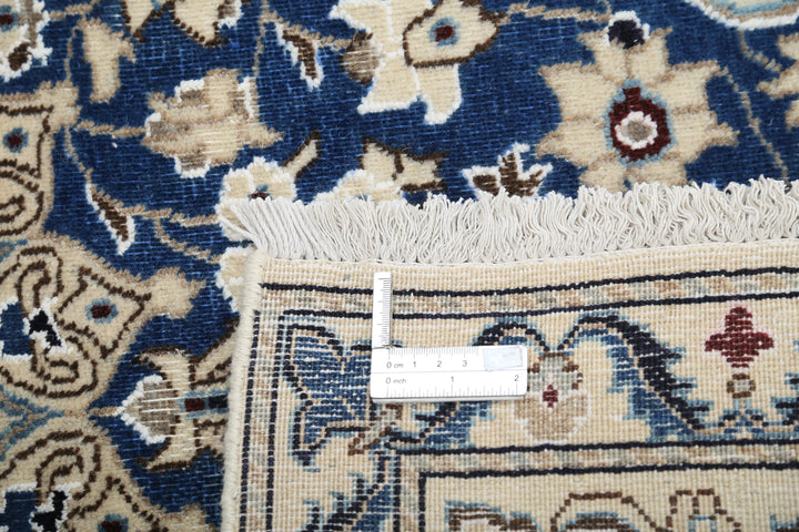 Hand Knotted Vintage Persian Nain Wool & Silk Rug 2' 9" x 4' 5" - No. AT13482