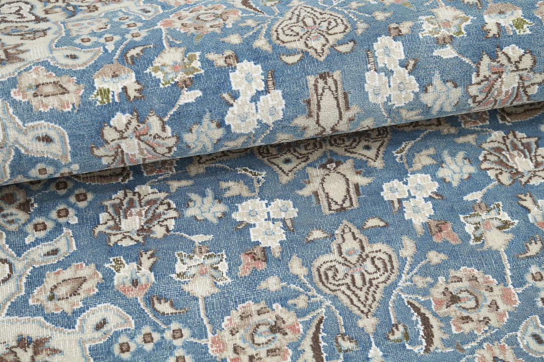 Hand Knotted Vintage Persian Nain Wool & Silk Rug 2' 11" x 4' 6" - No. AT74290