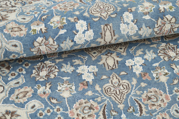 Hand Knotted Vintage Persian Nain Wool & Silk Rug 2' 11" x 4' 6" - No. AT74290