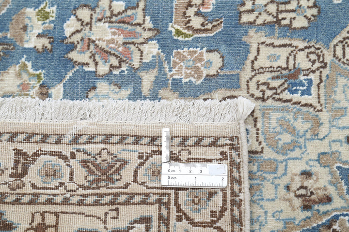 Hand Knotted Vintage Persian Nain Wool & Silk Rug 2' 11" x 4' 6" - No. AT74290